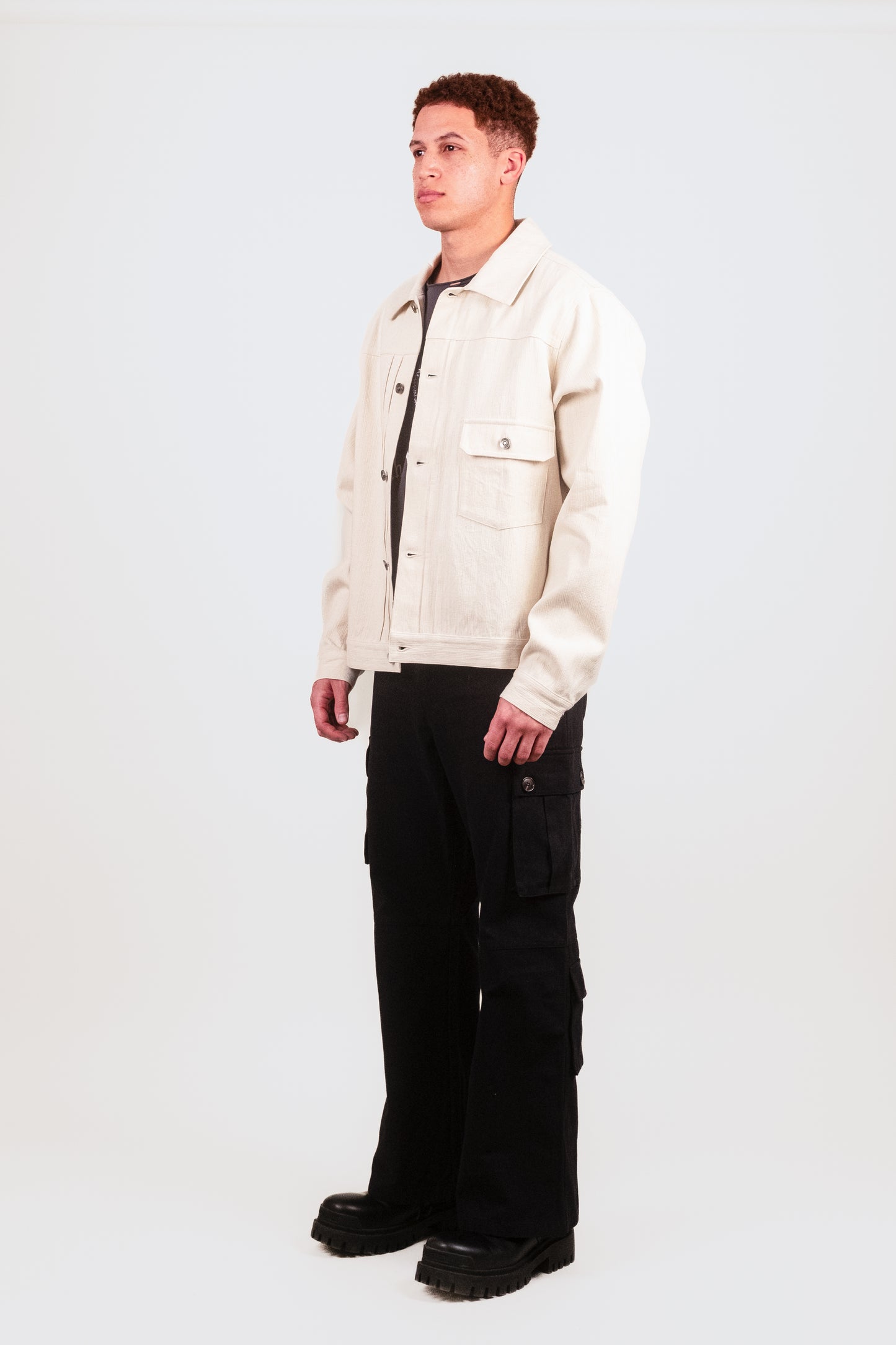 Pleated Military Blouson