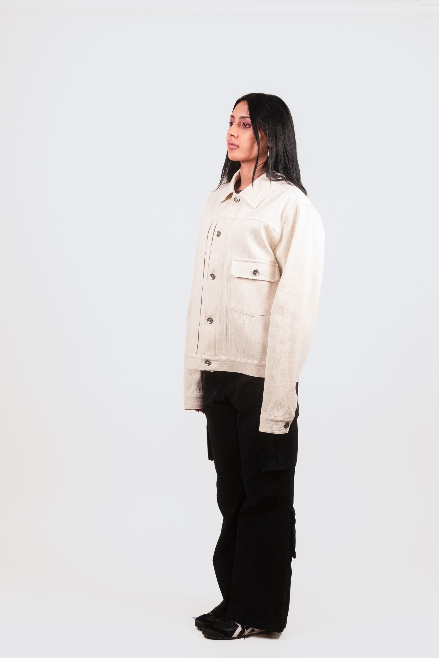 Pleated Military Blouson