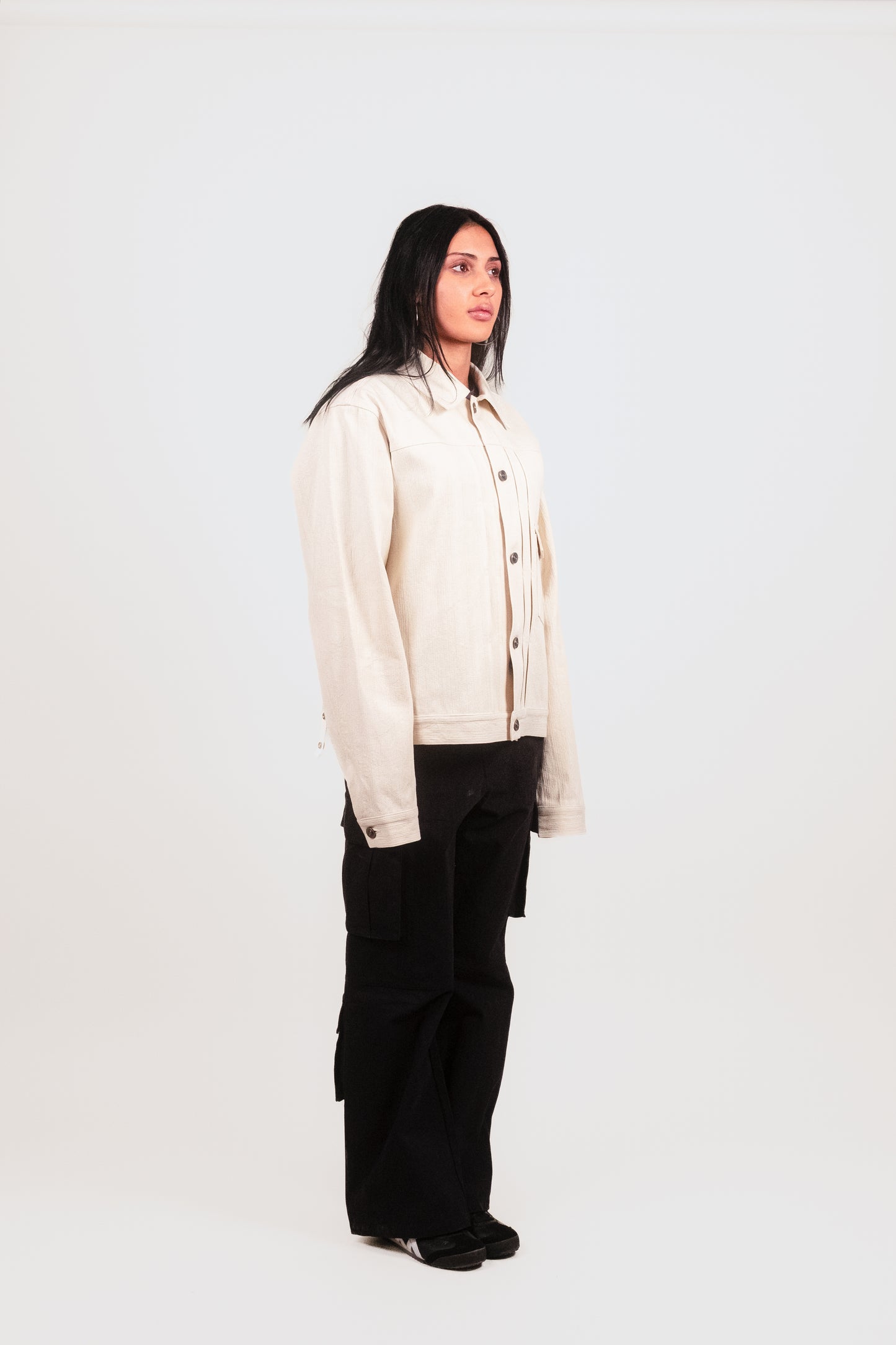 Pleated Military Blouson